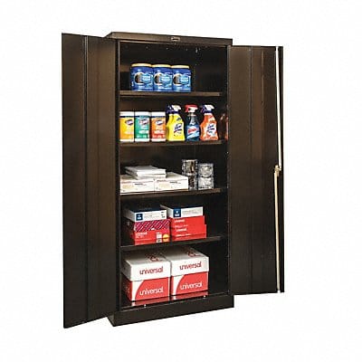 K3840 Storage Cabinet 78 x36 x18 Black 4Shlv