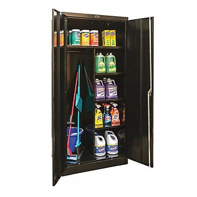 Storage Cabinet 78 x36 x18 Black 4Shlv