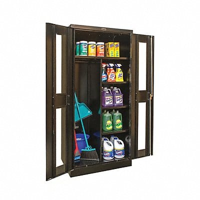 Storage Cabinet 72 x36 x24 Black 4Shlv