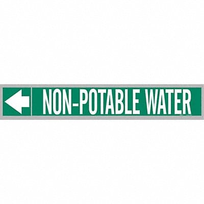 Pipe Marker Non-Potable Water 2in H