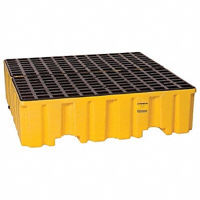 Spill Pallet w/Drain 132 gal 4 Drum