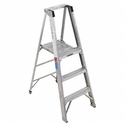 Platform Stepladder 3 ft Aluminum 300 lb