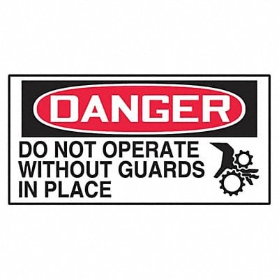 Safety Label 1 1/2 in x 3 in Vinyl PK10