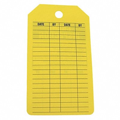 Inspection Record Tag Black/Yellow PK25