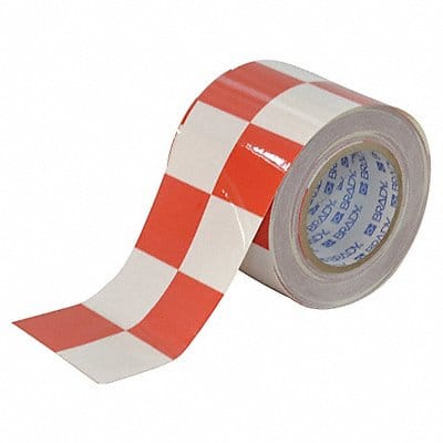 Floor Tape Red/White 4 inx100 ft Roll