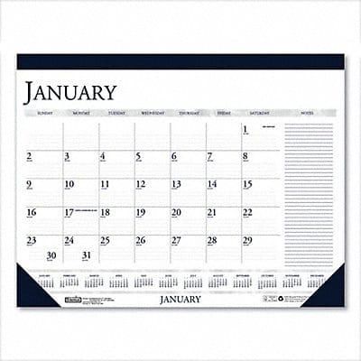 Dated Monthly Desk Calendar 18-1/2x13 In