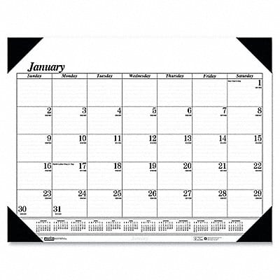 Dated Monthly Desk Calendar 18-1/2x13 In