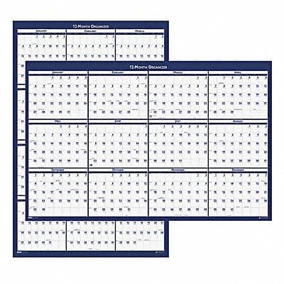 Wall Calendar Reverse/Erase 66x33 In.