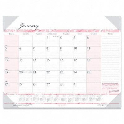 Desk Calendar 18-1/2x13 In Breast Cancer