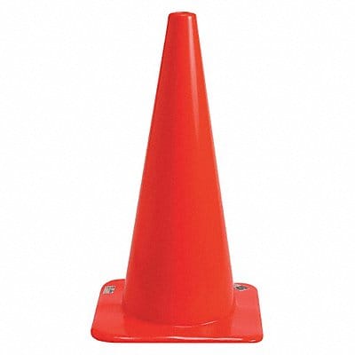 Traffic Cone Vinyl 28 in H Orange