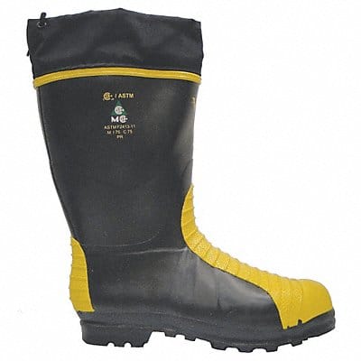 J0966 Rubber Boot Unisex 9 Knee Black