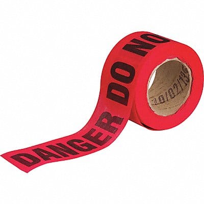 Barricade Tape Red 150 ft L 3 in