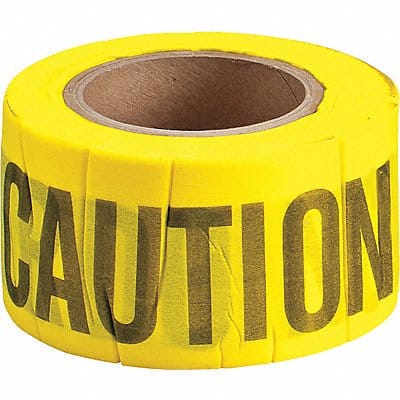 Barricade Tape Yellow 150 ft L 3 in