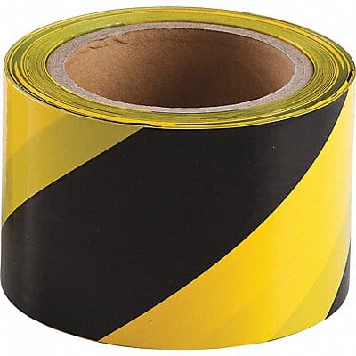 Barricade Tape Black/Yellw 200 ft L 3 in