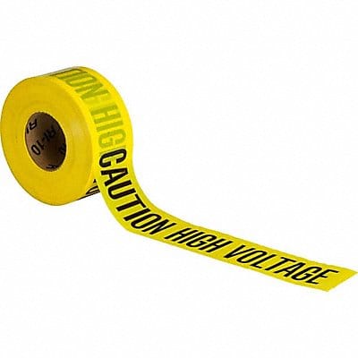 Barricade Tape Yellow 200 ft L 3 in