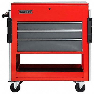 Rolling Cabinet 37 W 20 D 43 H Red