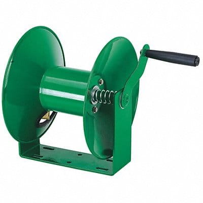 Hand Crank Hose Reel 50 ft 3/8 ID Green