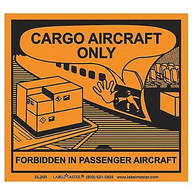 DOT Handling Label Aircraft 4-3/4 W