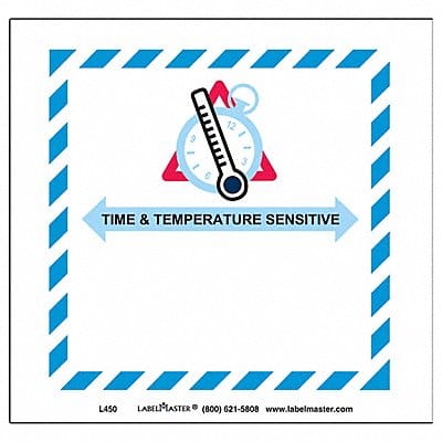 Time and Temperature Label 126mm PK500