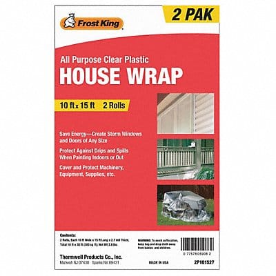 House Wrap Clear 15 ft PK2