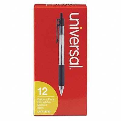 Ballpoint Pen Retractable Black PK12