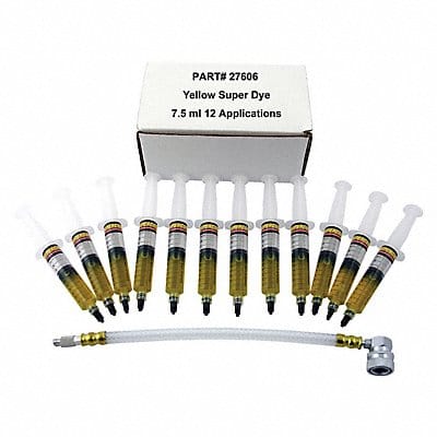 A/C Dye Syringes Kit 7 in Plastic PK12