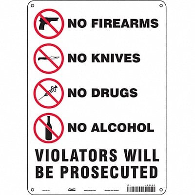 Safety Sign 14 in x 10 in Polyethylene