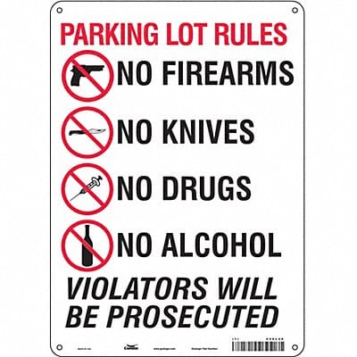 Safety Sign 14 in x 10 in Aluminum