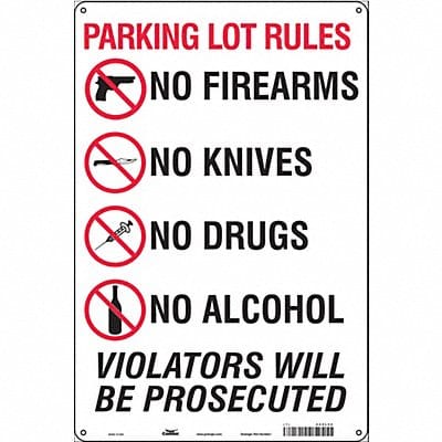 Safety Sign 18 in x 12 in Aluminum