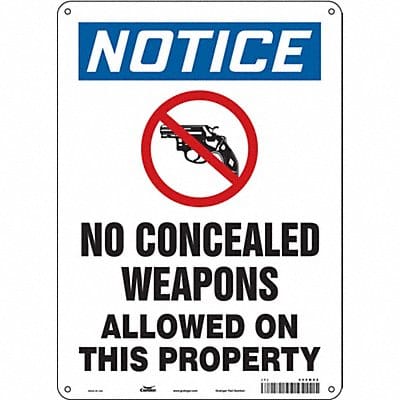 Safety Sign 14 in x 10 in Polyethylene