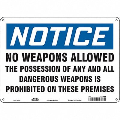 Safety Sign 10 in x 14 in Polyethylene