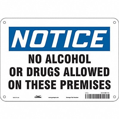 Safety Sign 7 in x 10 in Polyethylene