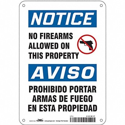 Safety Sign 10 in x 7 in Aluminum