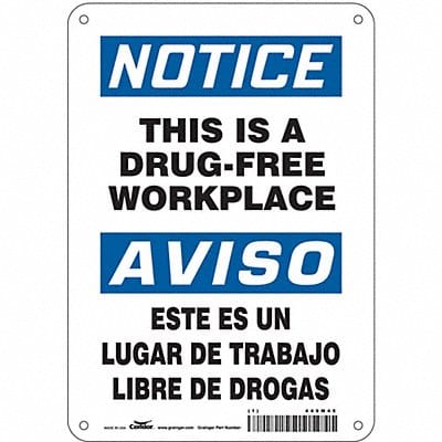 Safety Sign 10 in x 7 in Polyethylene