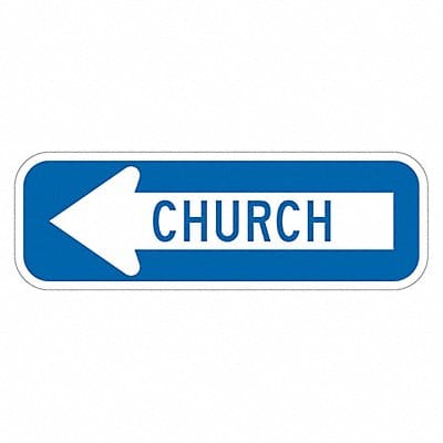 Church Traffic Sign 6 x 18