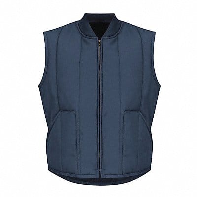 Mens Navy Quilted Vest Patch Pocket