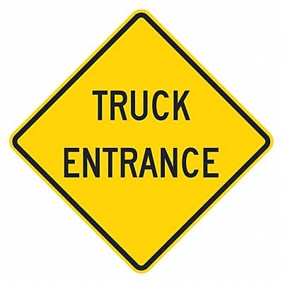 Truck Entrance Traffic Sign 24 x 24