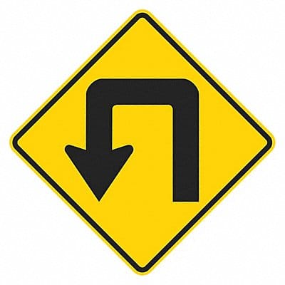 Double Turn Traffic Sign 24 x 24