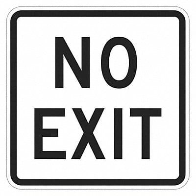 No Exit Sign For Parking Lots 18 x 18