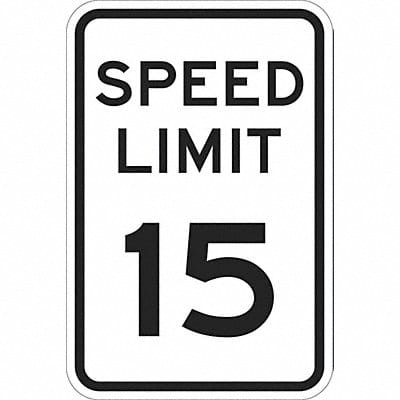 Speed Limit 15 Traffic Sign 24 x 18