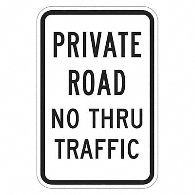 Private Road Traffic Sign 24 x 18