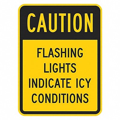 Icy Conditions Traffic Sign 24 x 18