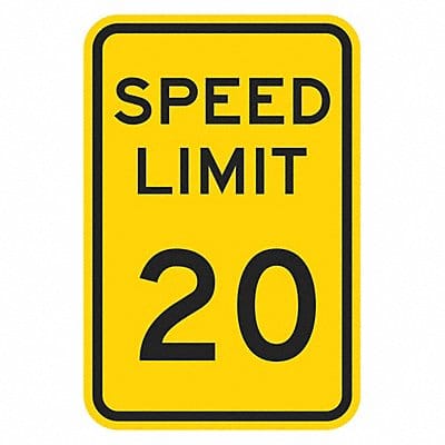 Speed Limit Warning Traffic Sign 24 x18