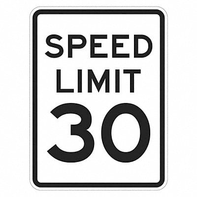 Speed Limit 30 Traffic Sign 24 x 18