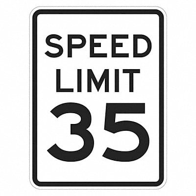 Speed Limit 35 Traffic Sign 24 x 18