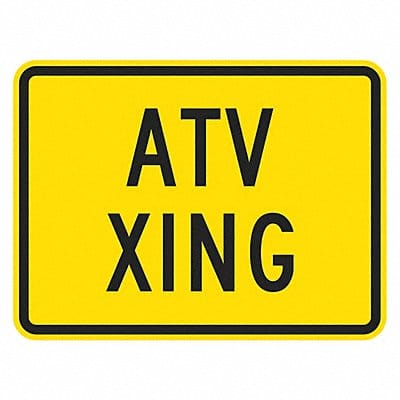 ATV Crossing Traffic Sign 12 x 18