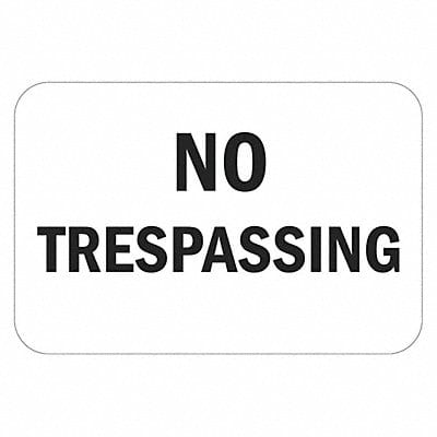 Rflctv No Trespassing Sign 12x18in Alum