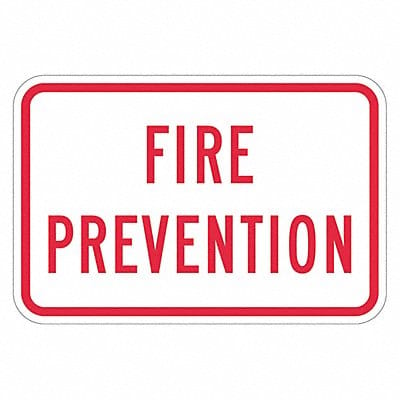 Rflctv Fire Prevention Sign 12x18in Alum