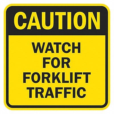 Rflctv Lift Truck Caut Sign 18x18in Alum