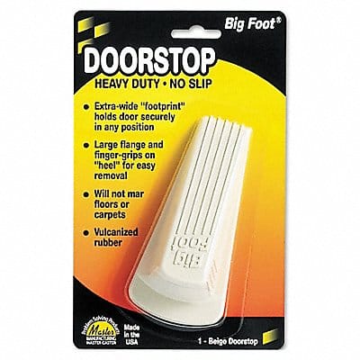 Doorstop Nonslip Rubber Beige